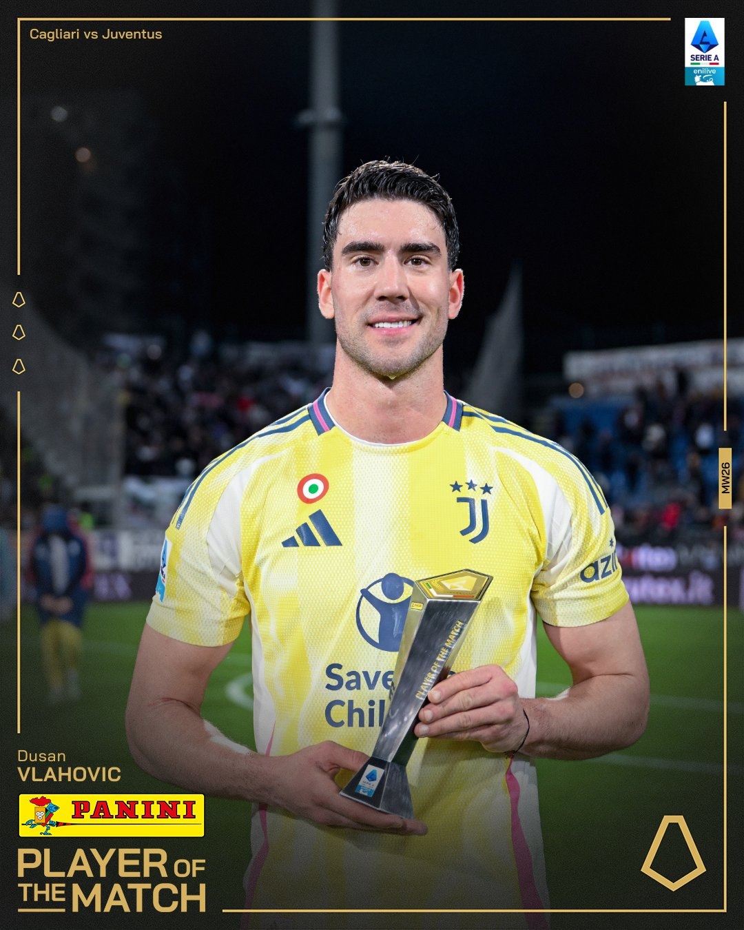 打進(jìn)致勝進(jìn)球！弗拉霍維奇當(dāng)選尤文1-0卡利亞里全場(chǎng)最佳球員